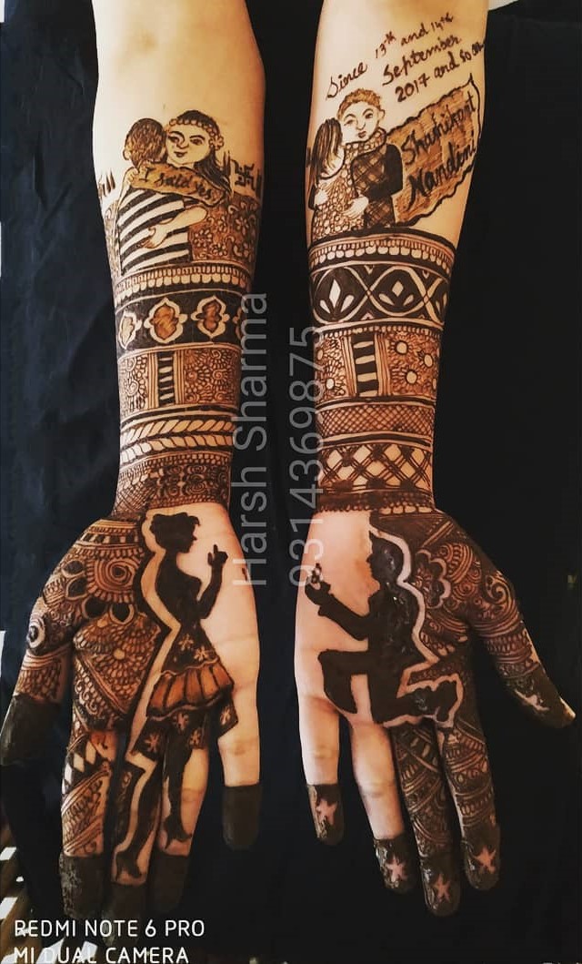 Special Occasion Mehndi Design by Harsh Mehndi Concept